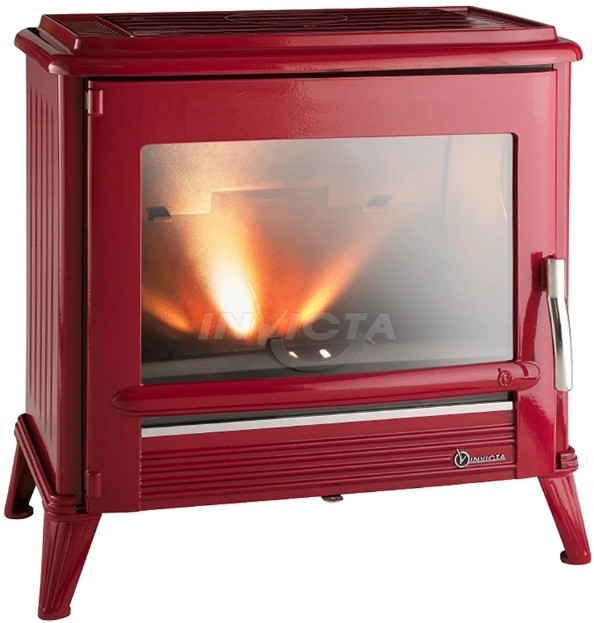 Піч-камін Invicta Modena червона емаль, фото 1