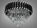 Сучасна кришталева люстра 9001-600BK+CH, фото 2