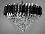 Сучасна кришталева люстра 9001-600BK+CH, фото 3
