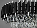 Сучасна кришталева люстра 9001-600BK+CH, фото 4