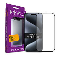 Стекло защитное MAKE Apple iPhone 15 Pro Max (MGF-AI15PM) o