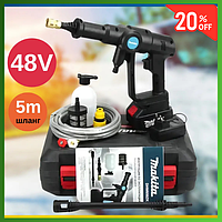 Аккумуляторная мойка высокого давления Makita 48V Аккумуляторная мойка 26bar Мини мойка для машины