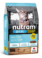 Сухой корм Nutram I12 Ideal Solution Support Weight Control для взрослых кошек, склонных к ожирению, с курицей