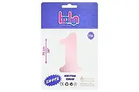 Фольгована кулька цифра "1" sugar pink Balun 30" (76 см)
