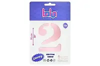 Фольгована кулька цифра "2" sugar pink Balun 30" (76 см)