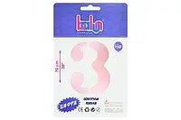 Фольгована кулька цифра "3" sugar pink Balun 30" (76 см)