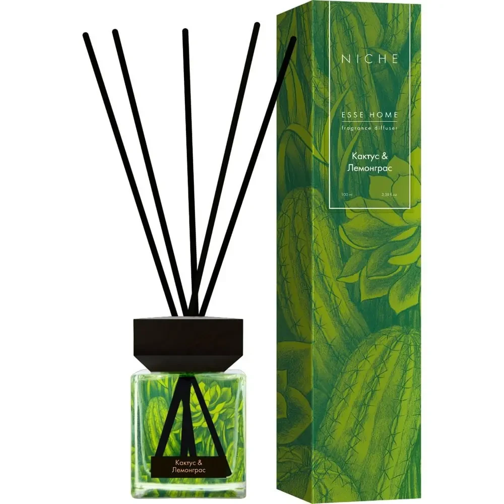 Аромадифузор для дому Esse Home Niche Кактус Лемонграс, 100 мл, фото 1