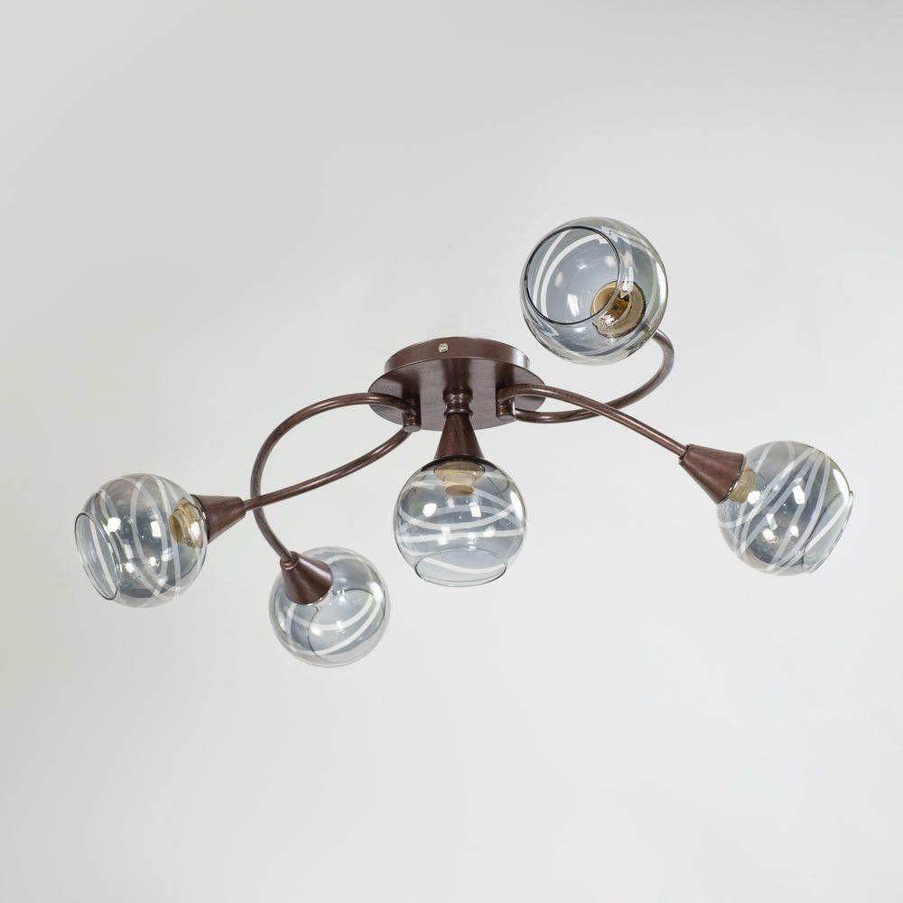 Люстра стельова на п'ять плафонів