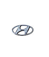 Емблема на капот, значок на багажник Hyundai хром на скотчі 97х49мм УЦІНКА!