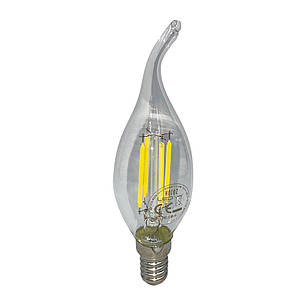Світлодіодна лампа Horoz Filament свічка на вітрі FLAME-6 6W E14 4200K 001-014-0006-030, фото 3