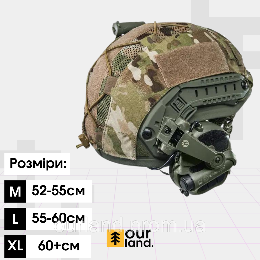 Комплект! Тактический шлем, каска военная, бронешлем Fast Helmet NIJ IIIA Team Wendy. Олива - фото 6 - id-p2135818525