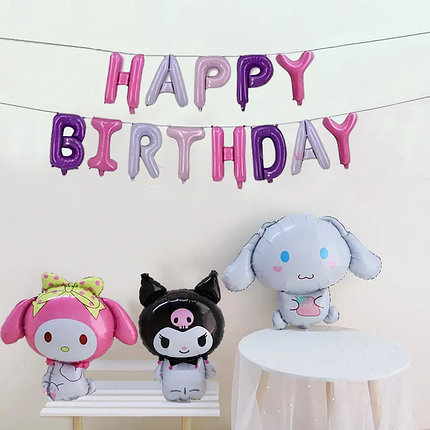 Набір із кульок Happy Birthday | Куромі Kuromi, фото 1