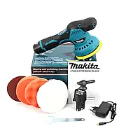 Аккумуляторная полировальная машинка Makita DC6000 (12V, 2AH),Шлифмашина с регулятором оборотов Макита с 2 АКБ