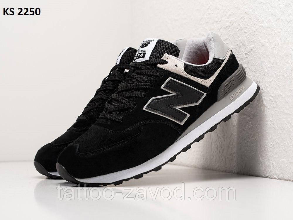 Кроссовки мужские 41 43 Кросівки New Balance 574 Black White (чорно/білі), фото 1
