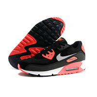 Мужские черно-красно-белые кроссовки Nike Air Max 90 - DM037