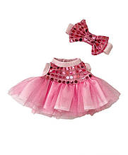 Одяг для ляльки Nines d'Onil / Найнс Де-Оніл 26 см набір плаття рожевий пов'язка 107