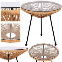 Металевий круглий стіл Springos 50 x 39 x 49 см