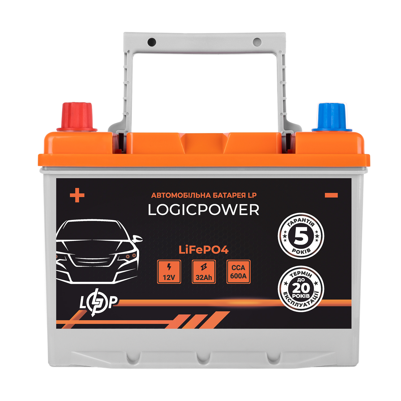 Автомобільний літієвий акумулятор LiFePO4 12V - 32 Ah (+ зліва), фото 1