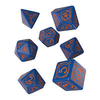 Набор кубиков для настольных игр Q-Workshop Wizard Dark-blue orange Dice Set (7 шт) (SWIZ90) o