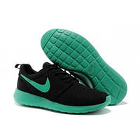 Черно-бирюзовые кроссовки Nike Roshe Run - R023