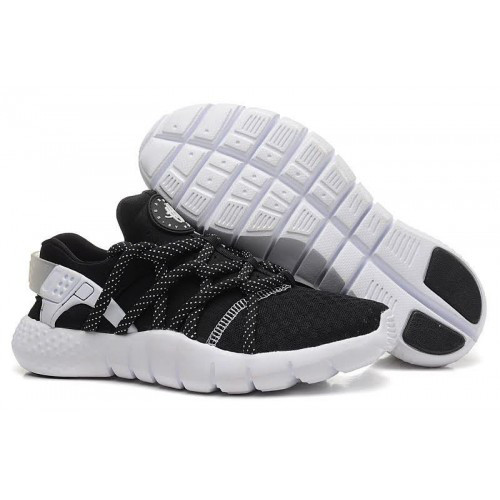 Жіночі кросівки Nike Air Huarache NM (Найк Хуарачі) чорно-білі — DM002
