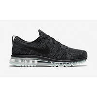 Мужские черные кроссовки Nike Air Max flyknit(Аир Макс Флайнит) 2016 - 034M