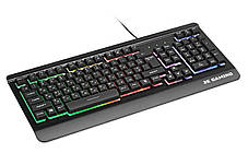 Клавіатура мембранна 2E GAMING KG320 104key, USB-A, EN/UA/RU, LED, чорний (2E-KG320UB), фото 3