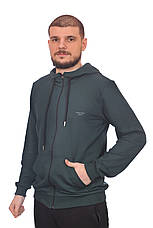 Кофта спортивна чоловіча Calvin Klein 24-0041-1 темно-зелена, фото 4