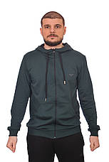 Кофта спортивна чоловіча Calvin Klein 24-0041-1 темно-зелена, фото 3