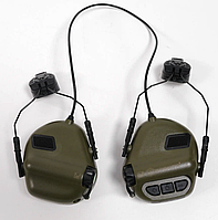 Активні навушники тактичні з мікрофоном та кріпленням на шолом Earmor M32H MOD3