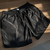 Чоловічі пляжні шорти чорні легкі вільні стильні модні якісні для активного відпочинку на воді