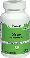 Ним від 40 хвороб, Neem, Vitacost, 950 мг на порцію, 100 капсул