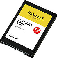 Внутренний SSD Intenso 2.5 дюйма SATA III Top, 512 ГБ, 520 МБ/с, черный