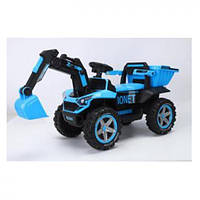 Детский трактор электромобиль с ковшом Bambi M 5812BLR-4 синий