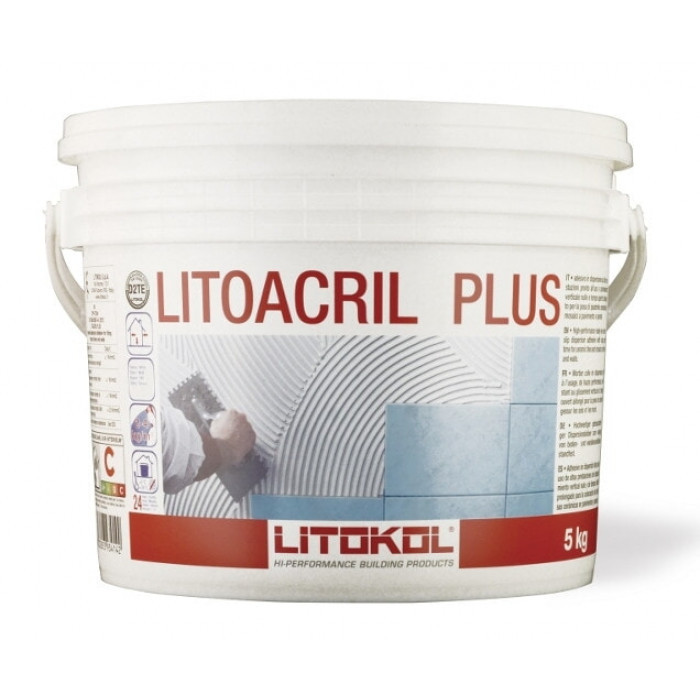 Litokol Litoacril LA201 - Літокол Літоакрил LA201 - Дисперсійний клей з нульовим вертикал.сповзанням для укладання керам. плитки