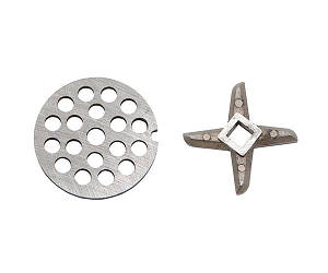 Комплект сито и ніж для ручної мясорубки D=53 мм отвори 7 мм ніж 47.5 мм. Сито и ніж для мясоруб