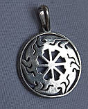 Колядник у Сонячному Колі 2 слов'янський оберіг срібло 925 проби, фото 2