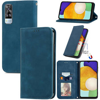 Чохол-книжка Skin Feel Leather Wallet для Vivo Y31 / Y51a / Y51 / Y53s Blue