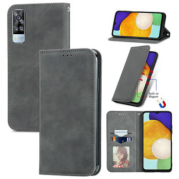 Чохол-книжка Skin Feel Leather Wallet для Vivo Y31 / Y51a / Y51 / Y53s Grey