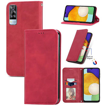 Чохол-книжка Skin Feel Leather Wallet для Vivo Y31 / Y51a / Y51 / Y53s Red