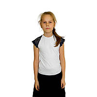 Блуза школьная Лио 146 Бело-синяя (485165) z117-2024