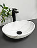 Умивальник (раковина) VBI PARMA S MARBLE NATURE GLOSSY накладний, фото 4