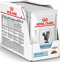 Royal Canin Skin & Coat Влажная диета для кошек при дерматозе и выпадении шерсти 12x85 г