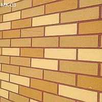 Гнучка цегла (гнучкий клінкер) на сітці з захисною плівкою МК-03