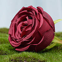 Искусственная роза Глория бордовая В 6 см Д-8 см | производство Китай |16 шт. в упаковке