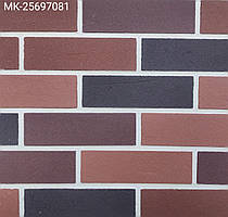 Гнучка цегла (клінкер) на сітці для фасаду з захисною плівою МК-25697081