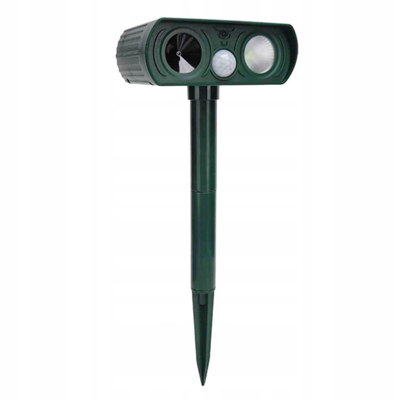 Відлякувач котів, собак, гризунів Garden Protector на сонячній батареї зі світловими спалахами, фото 1