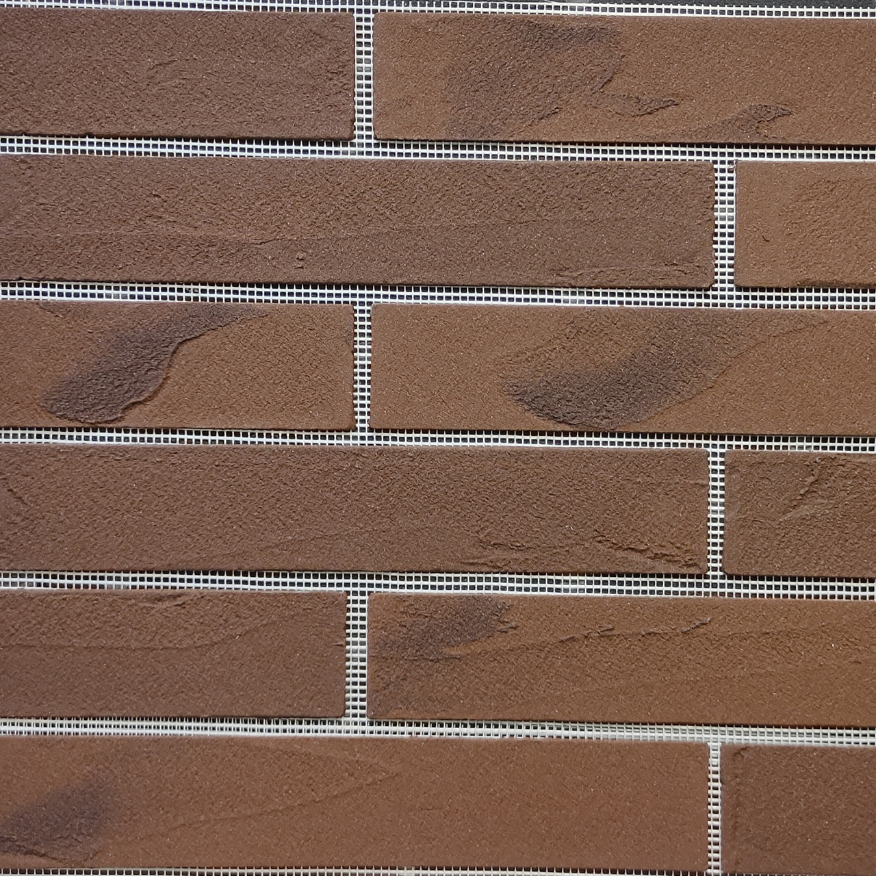 Гнучка цегла (клинкер) на сітці для фасаду МК-6768 LONG LONG без захистної плівки, фото 1