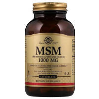 Минералы Solgar Сірка, MSM (Methylsulfonylmethane), 1000 мг, 120 таблеток (SOL-01734) o