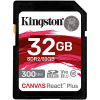 Карта памяти Kingston 32GB class 10 UHS-II U3 Canvas React Plus (SDR2/32GB) o